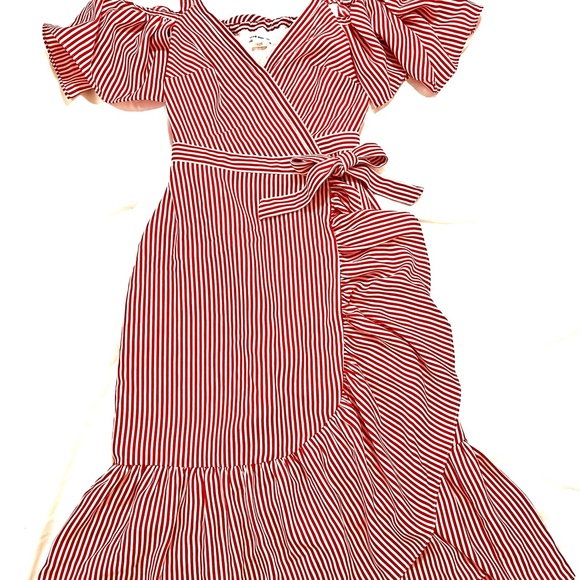 NWT Club Monaco Daphins Red Stripe Dress Size 0 - Picture 5 of 6